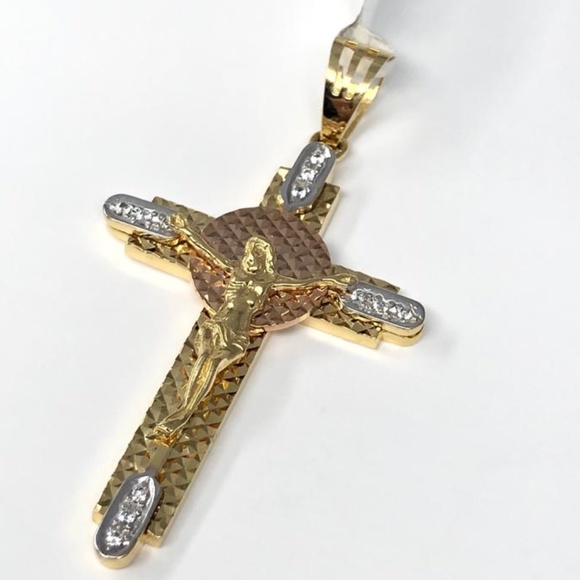 18k Yellow Solid GoldCross Charm